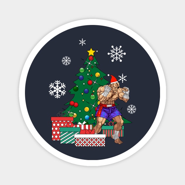 Sagat Around The Christmas Tree Street Fighter Magnet by Nova5